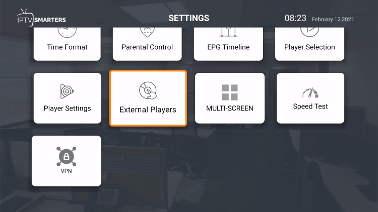 Select External Players.