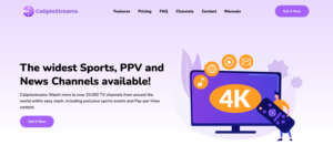 Caliptostreams IPTV Website