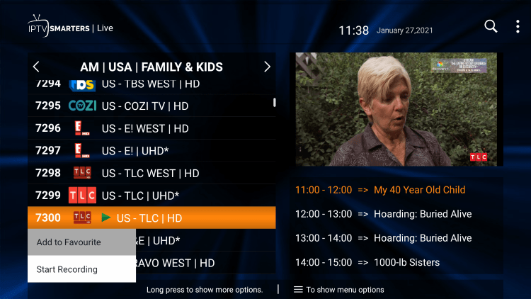 One of the best features of the live TV service is the ability to add channels to Favorites.