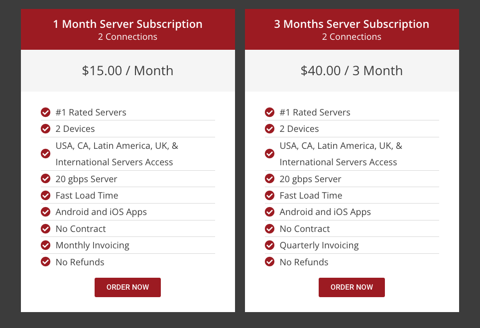 pricing