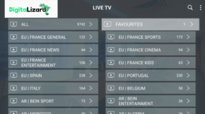 Digitalizard IPTV channels