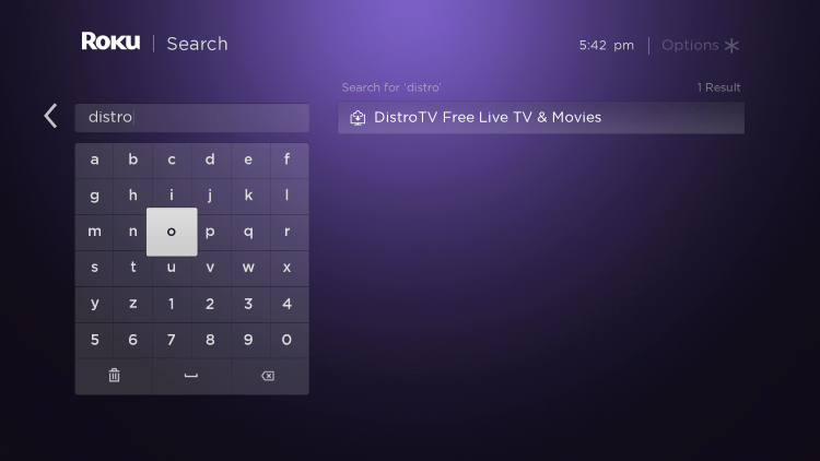 Enter “distro” within the search bar.