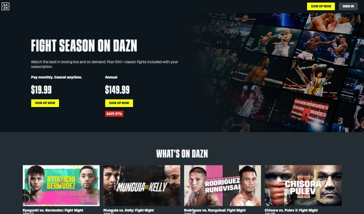 DAZN Website