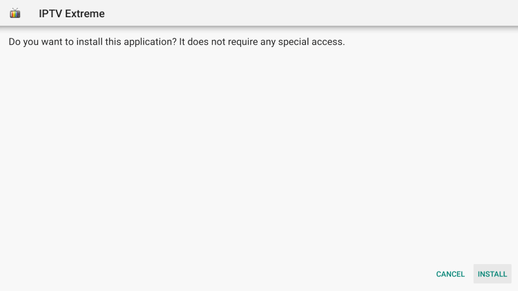 Click Install iptv extreme pro