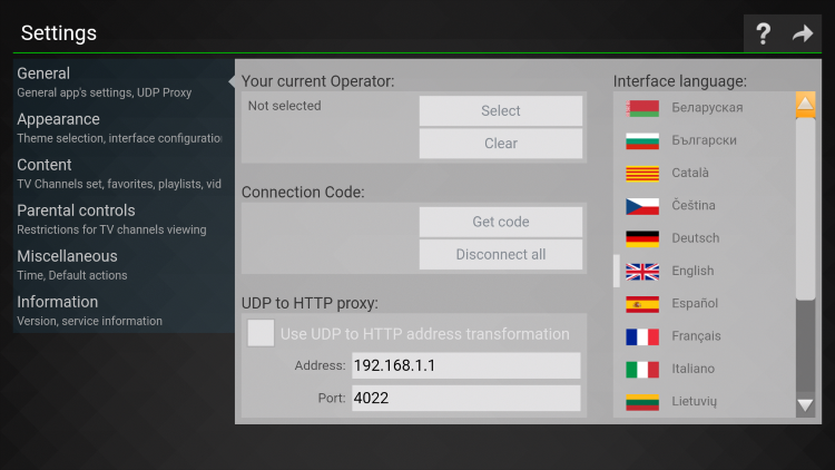 ss iptv apk settings